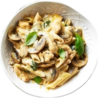 (roomsaus,champignon en paprika)